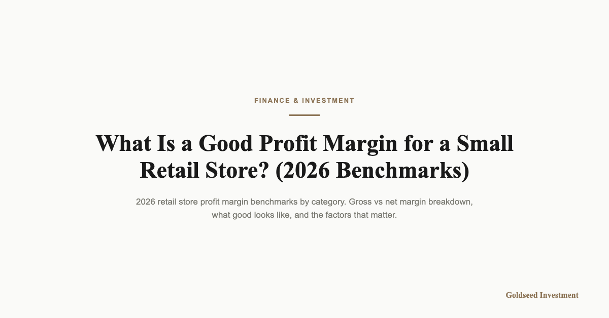 Retail Store Profit Margin: 2026 Benchmarks by Category