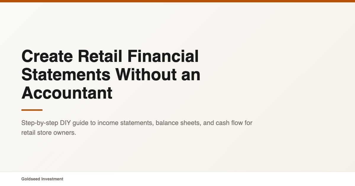 Create Retail Financial Statements Without an Accountant