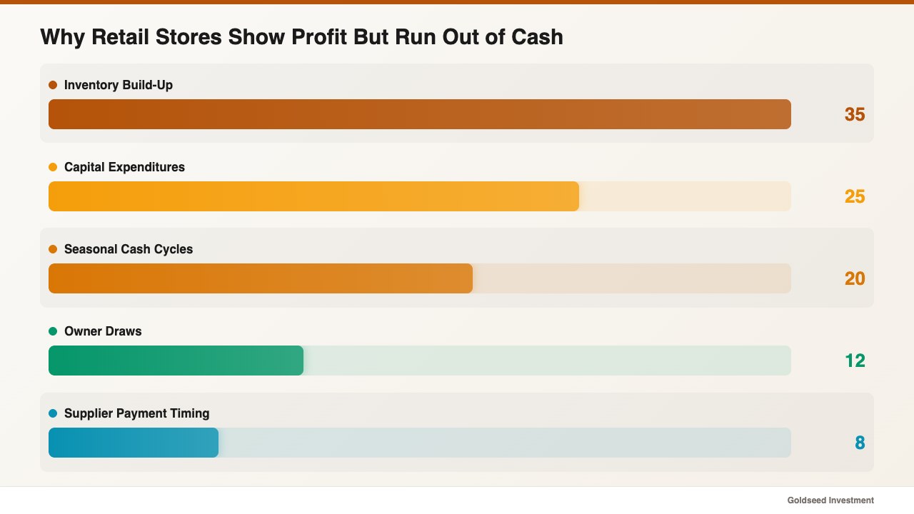 Why Retail Stores Show Profit But Run Out of Cash