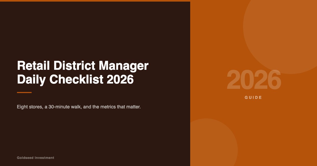 Retail District Manager Daily Checklist 2026