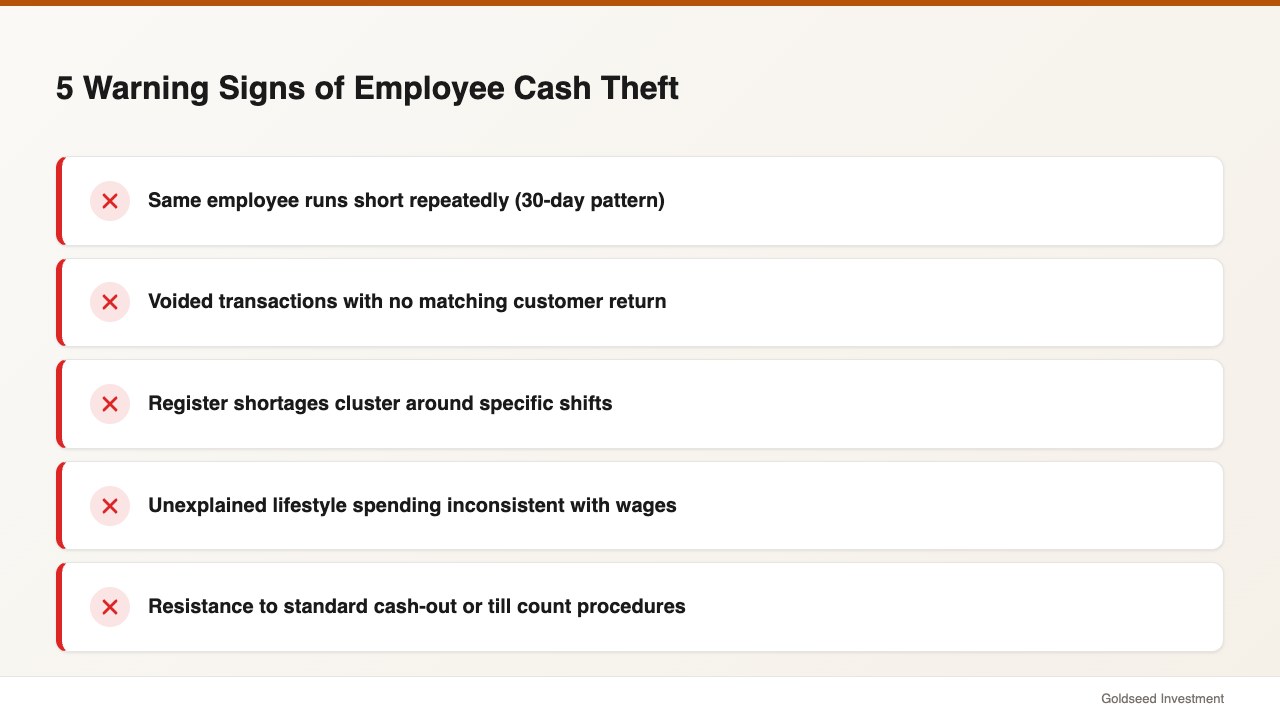 5 Warning Signs of Employee Cash Theft