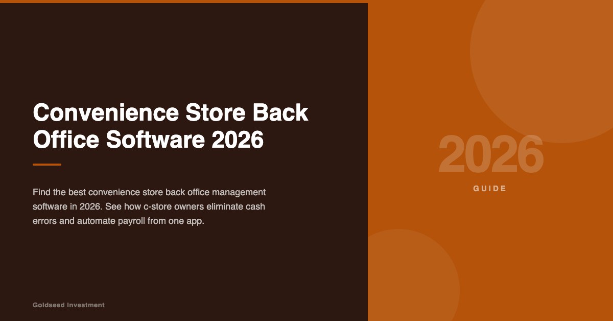 Convenience Store Back Office Software 2026