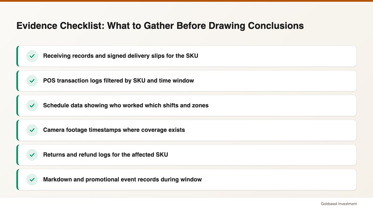 Evidence Checklist: What to Gather Before Drawing Conclusions