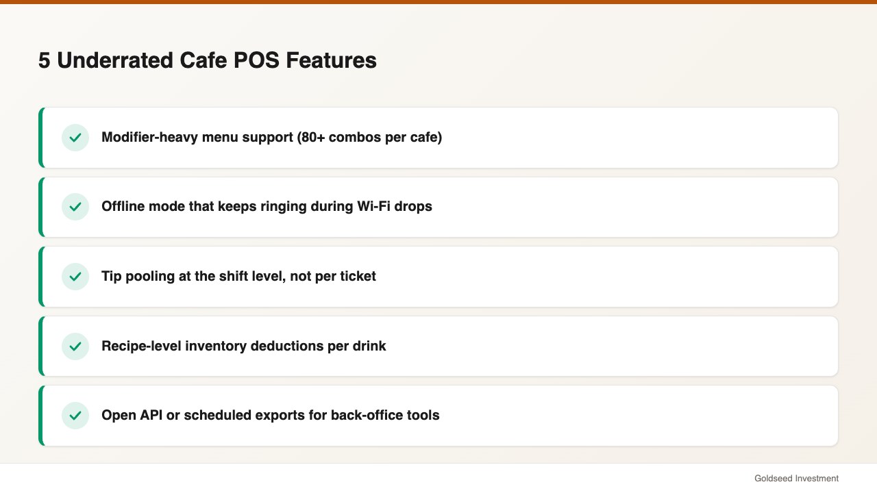 5 Underrated Cafe POS Features