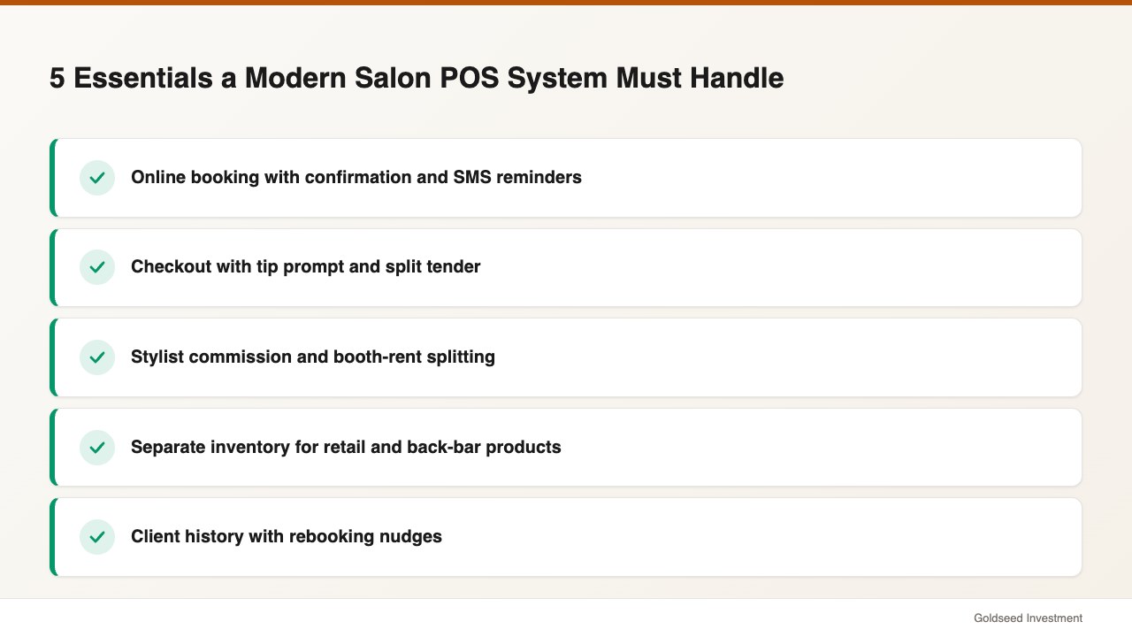 5 Essentials a Modern Salon POS System Must Handle